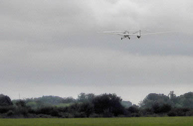 Tug & glider taking off